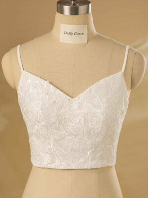 Tifffanie Spaghetti Straps Lace Bridal Top